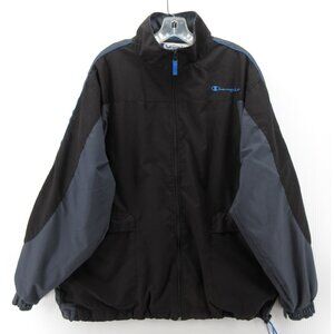 VINTAGE Champion Jacket Medium Windbreaker Colorblock 90s Full Zip